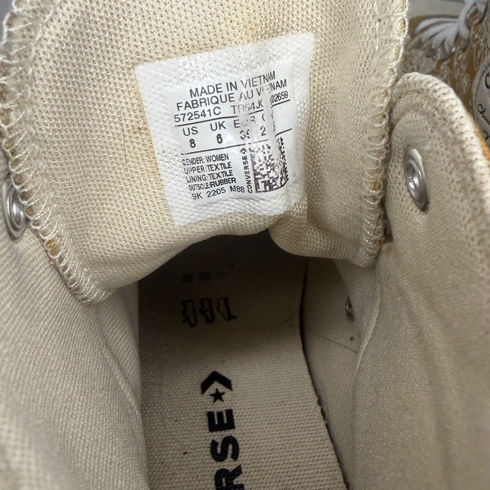 Converse Chuck Taylor Women's 8 High Top Platform Sneakers Fall Florals - Wheat - Picture 7 of 8